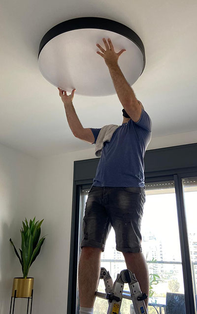 התקנת גופי תאורה