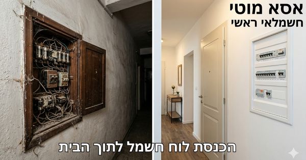 הכנסת לוח חשמל לתוך הבית, הזזת לוח חשמל תוך הבית