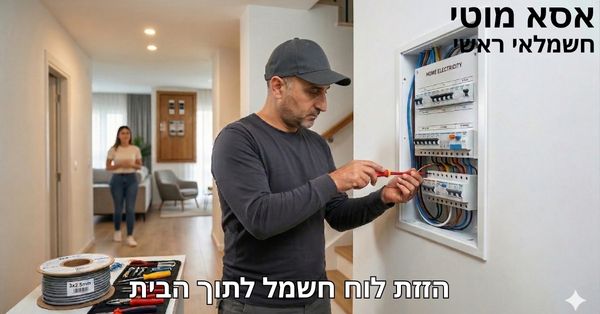 הזזת לוח חשמל לתוך הבית בבניינים ישנים