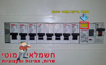בדיקת מגן נגד התחשמלות בלוח בדיקת פחת בלוח