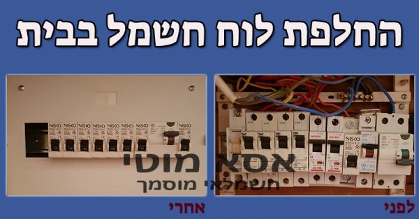החלפת לוח חשמל החלפת לוח חשמל בבית